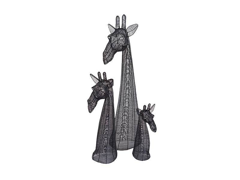 Black Giraffe Bust Black Giraffe Bust